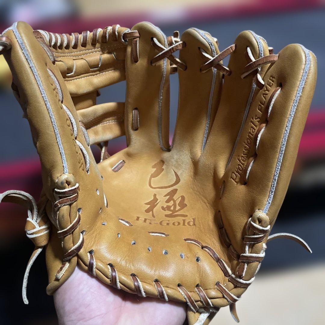 f*X様 Hi-Gold プロフェッショナルモデル 硬式グローブ 右投げ用 タン