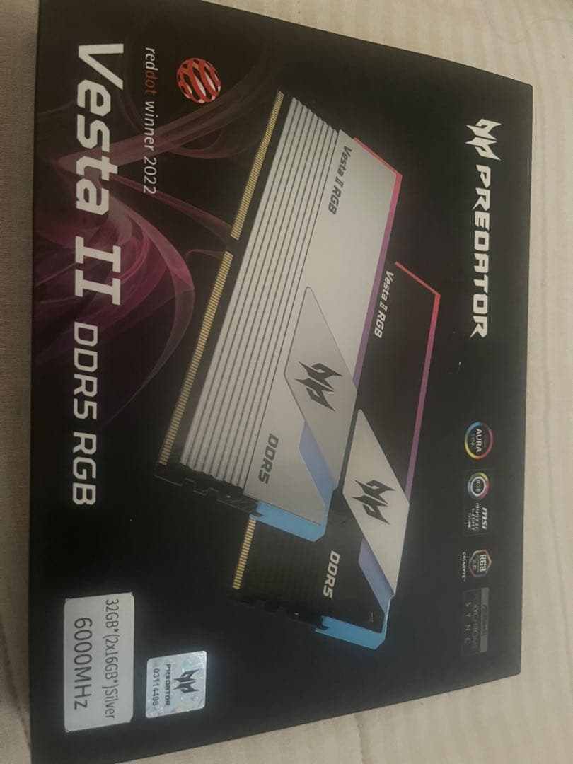 DDR5 32GB 16GBx2 predator vesta II メモリ