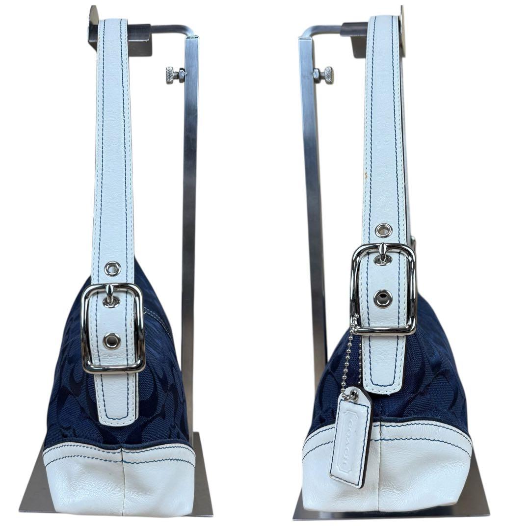 バッグ Coach Baguette Hampton Demi Bag Navy