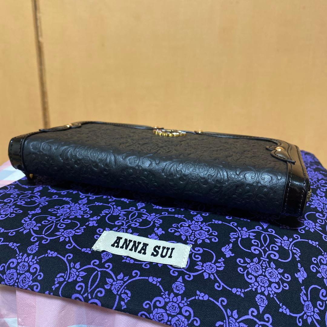 新品　アナスイ　セルパン　ラウンドジップ　ブラック　長財布
