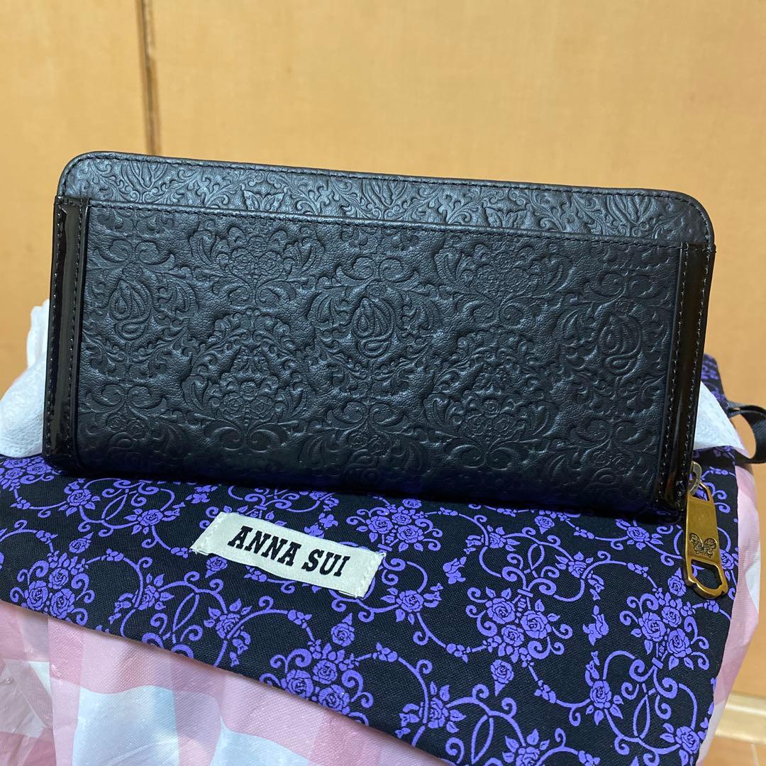 新品　アナスイ　セルパン　ラウンドジップ　ブラック　長財布