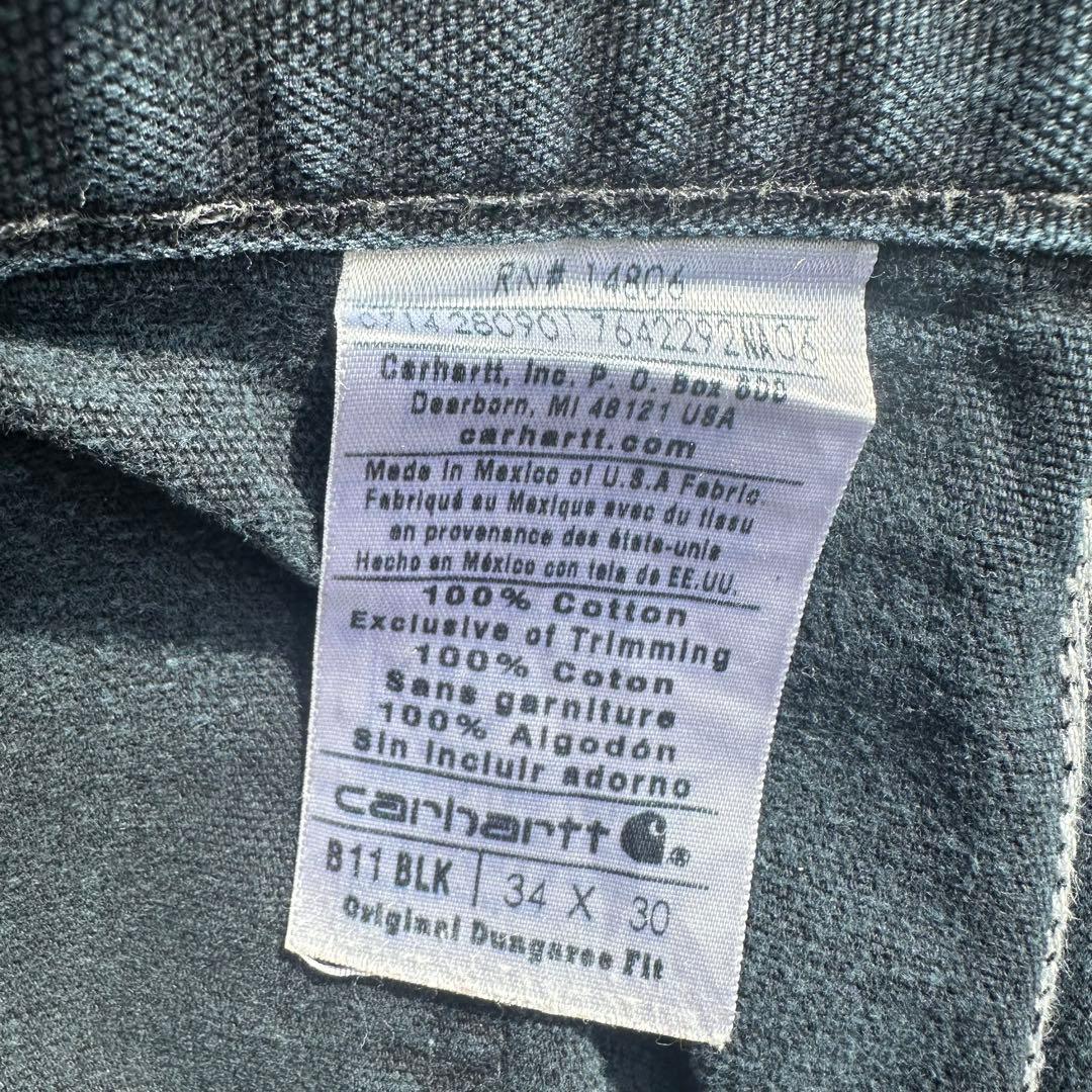 カーハート B11 ペインターパンツ 34x30 ブラックデニム