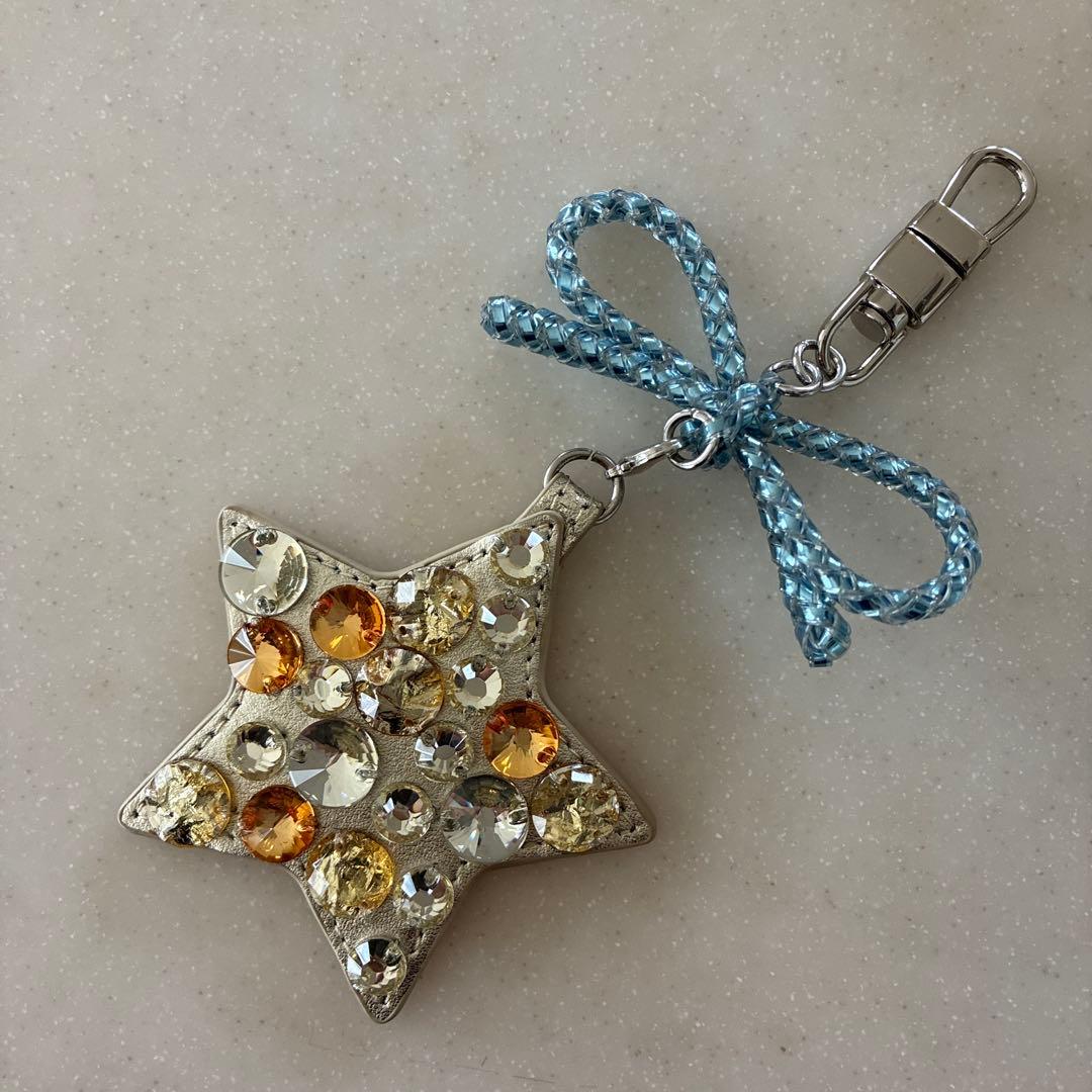 【美品】ANTEPRIMA 星型チャーム ラ ミア シェルタ ブルーシルバー