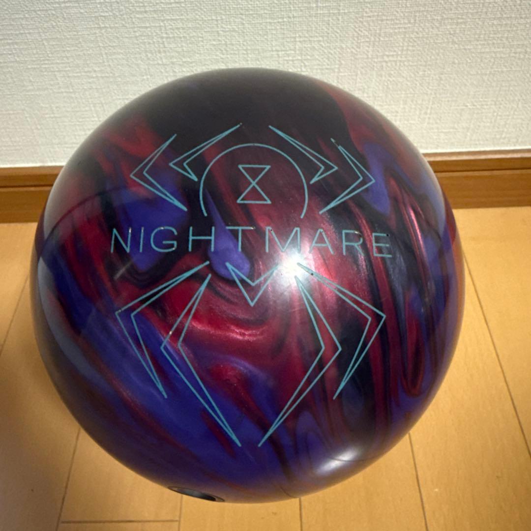 NIGHTMARE ボウリングボール 紫赤マーブル
