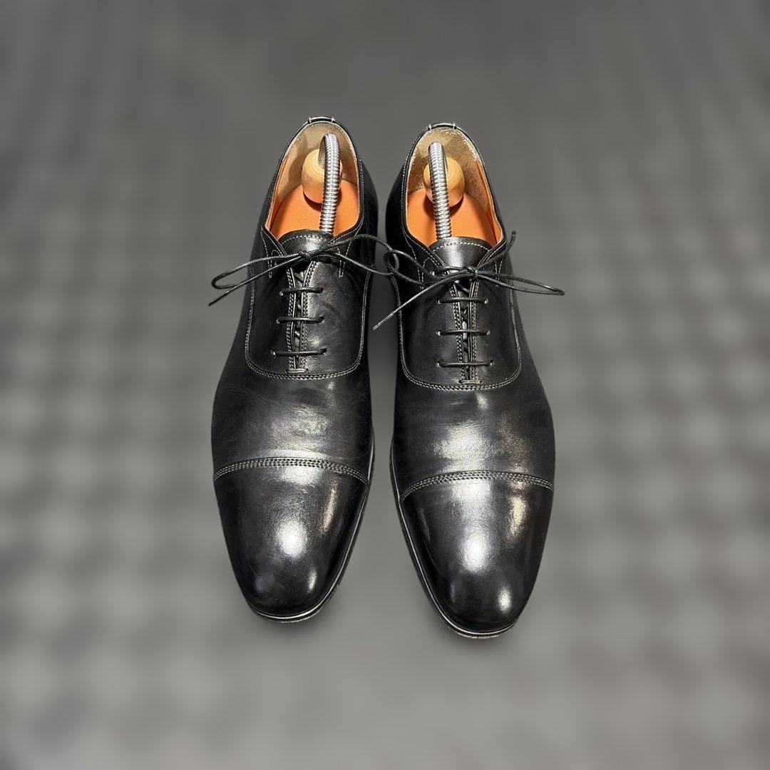 サントーニ　黒レザー ドレスシューズ ビジネスシューズ