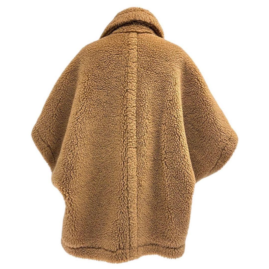 美品　マックスマーラ　MAX MARA　TEBE　テディケープ　F　キャメル