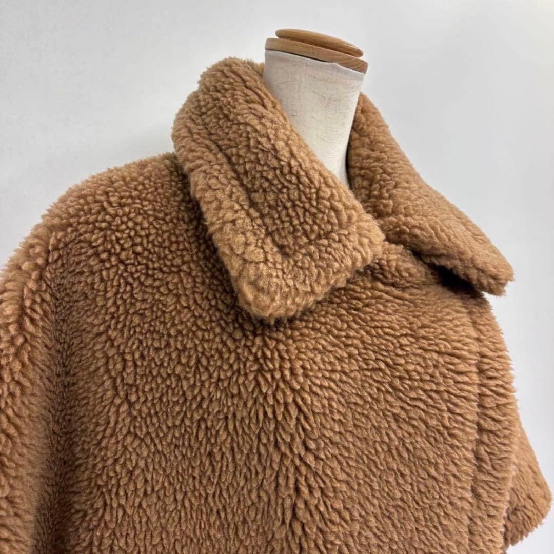 美品　マックスマーラ　MAX MARA　TEBE　テディケープ　F　キャメル