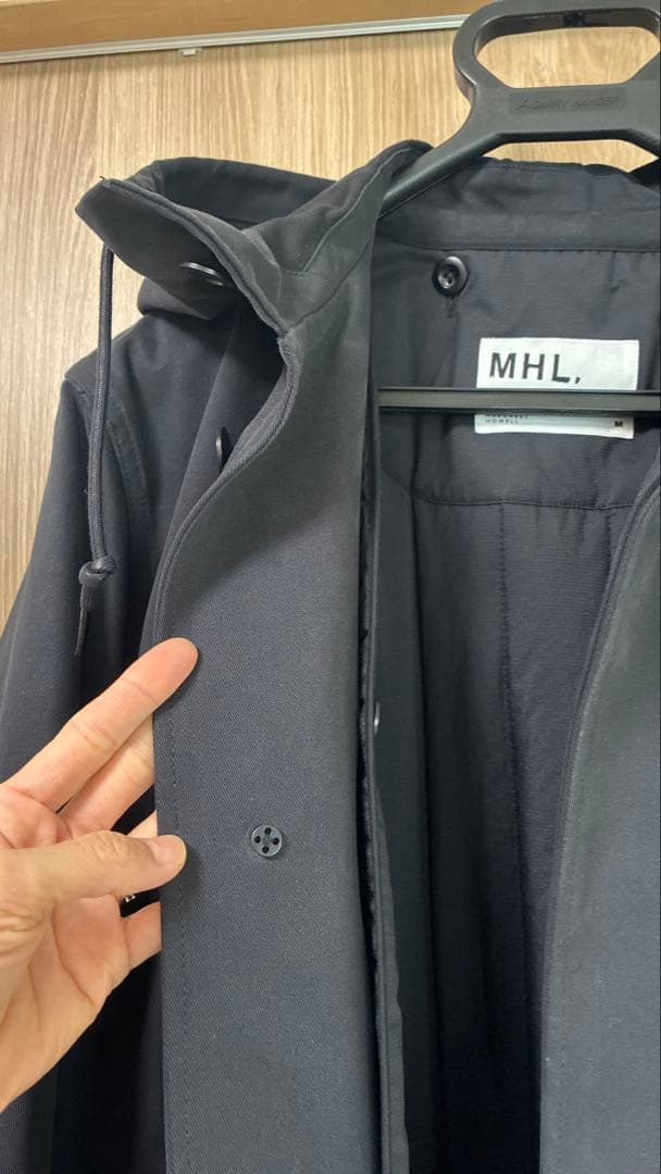 マーガレットハウエル MHL. モッズコート 黒　メンズM 美品