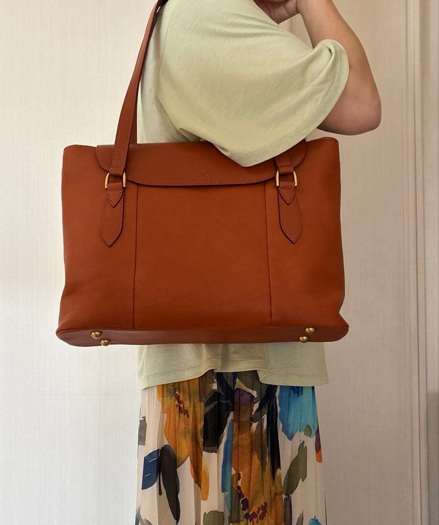 ブラウンレザー ビジネスバッグ