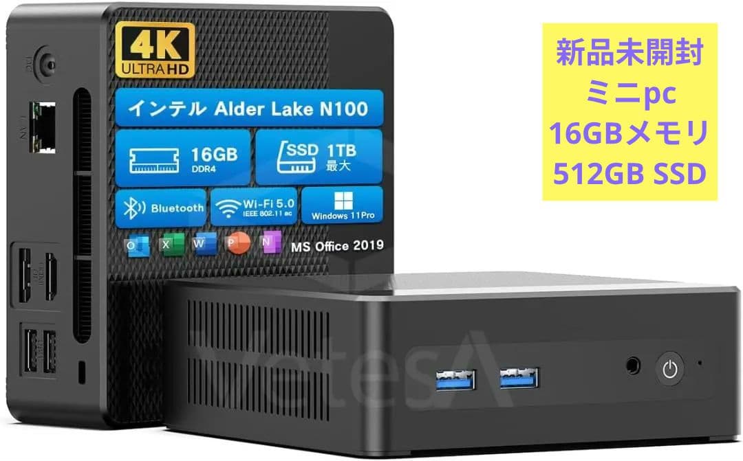 新品 ミニpc n100 小型pc 16GB 512GSSD ミニパソコン