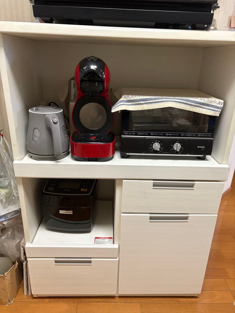 ホワイト レンジボード 約80cm