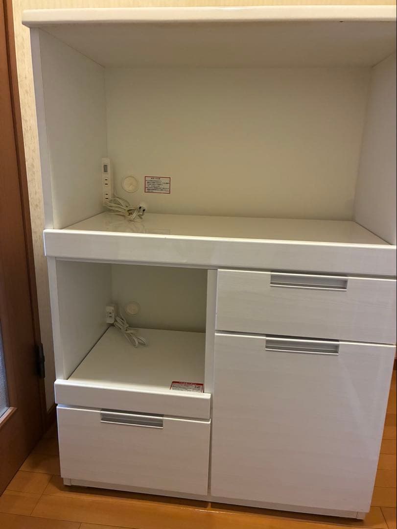 ホワイト レンジボード 約80cm