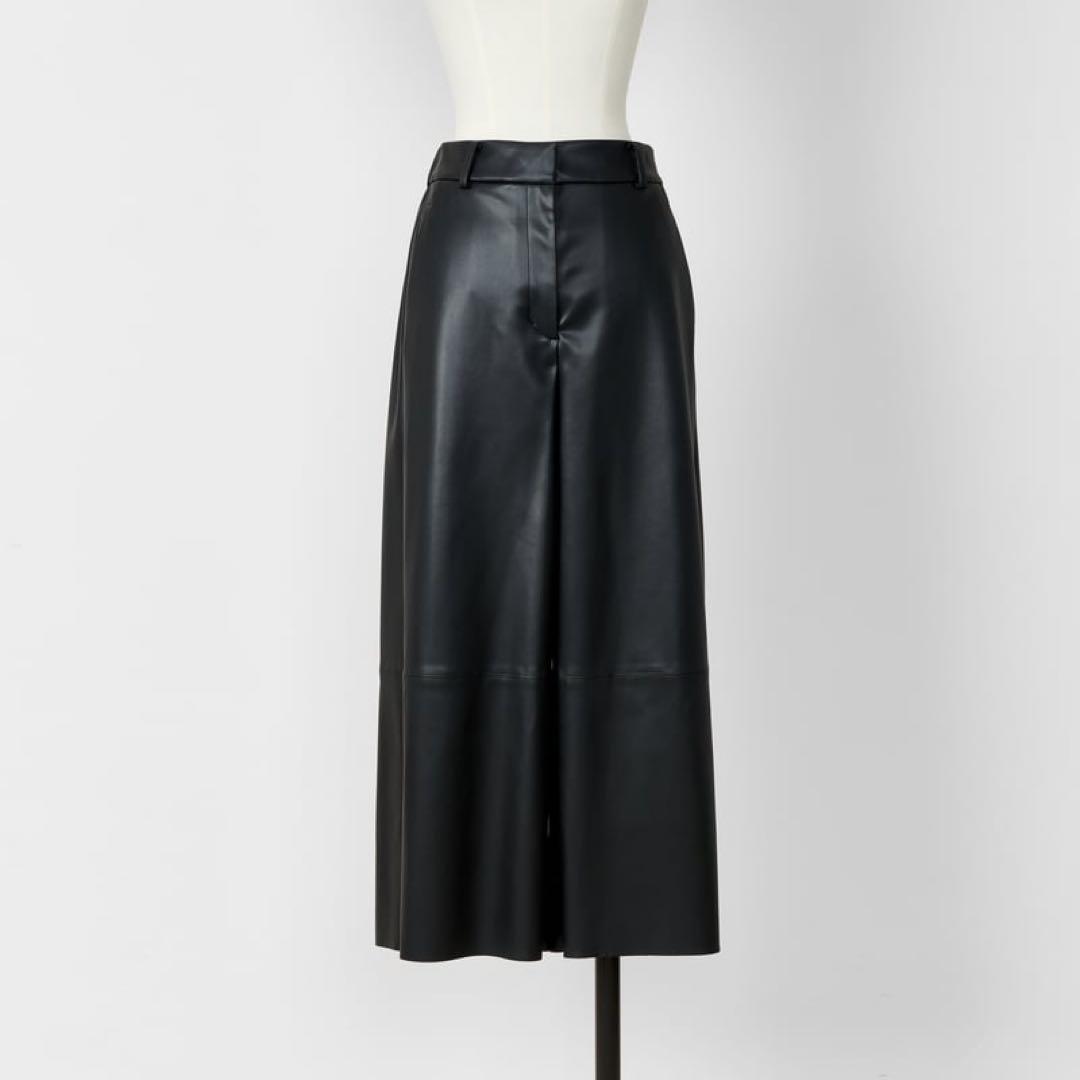 Heve Funcouture Leather PT black ガウチョパンツ