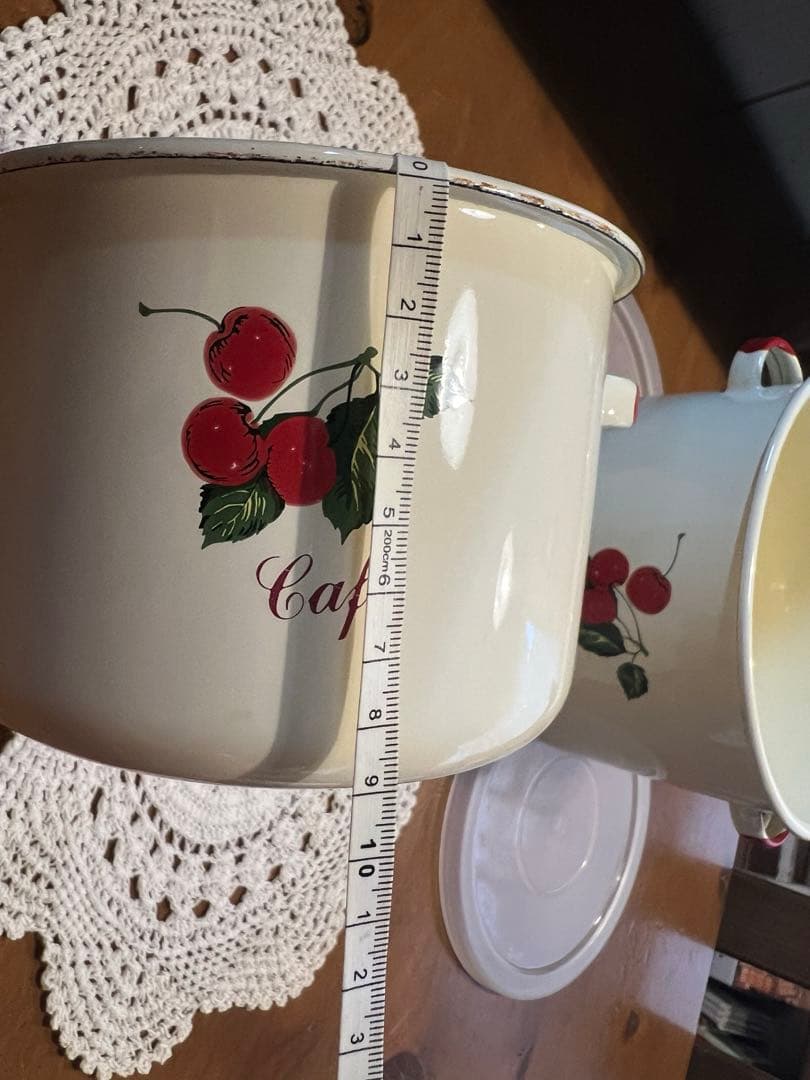 さくぱるさん専用チェリー柄ホーロー♪保存容器2個セット♪マニー風⭐︎倉敷意匠計画室