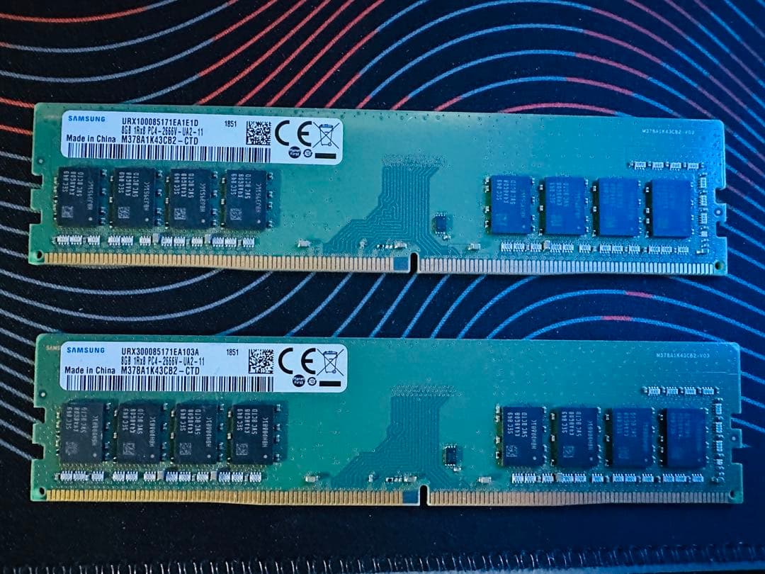 Samsung DDR4 8GB×2枚(16GB) PCメモリ