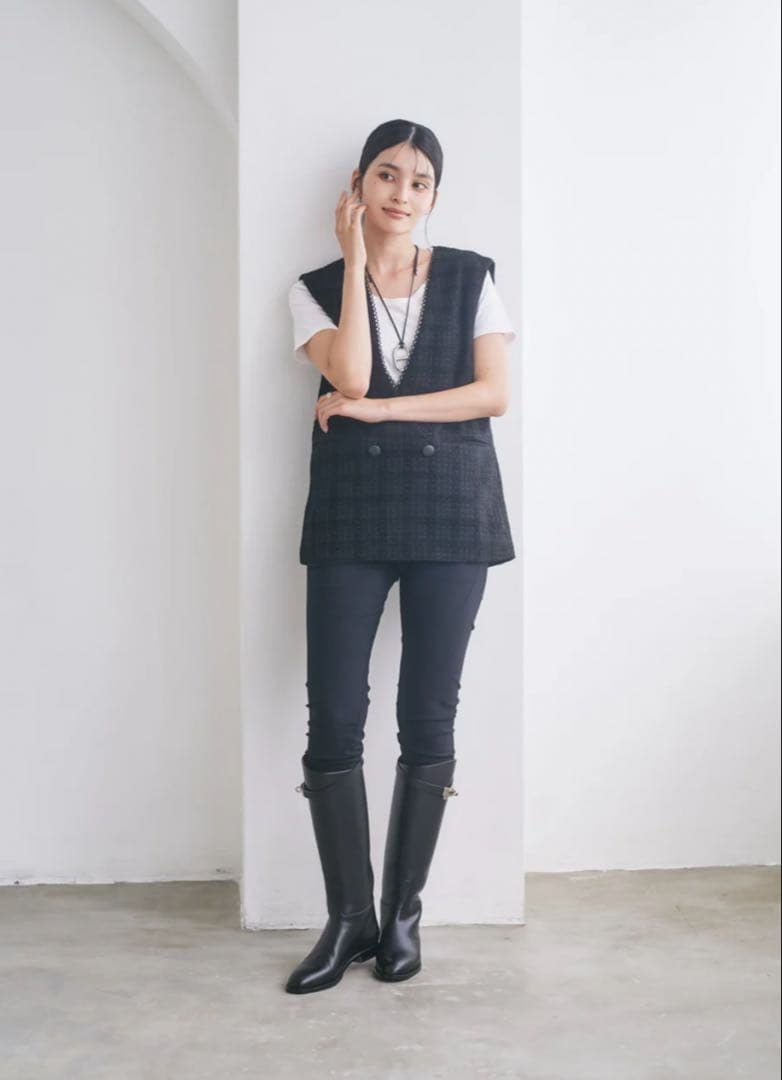 美品⭐︎connse ツイードベスト