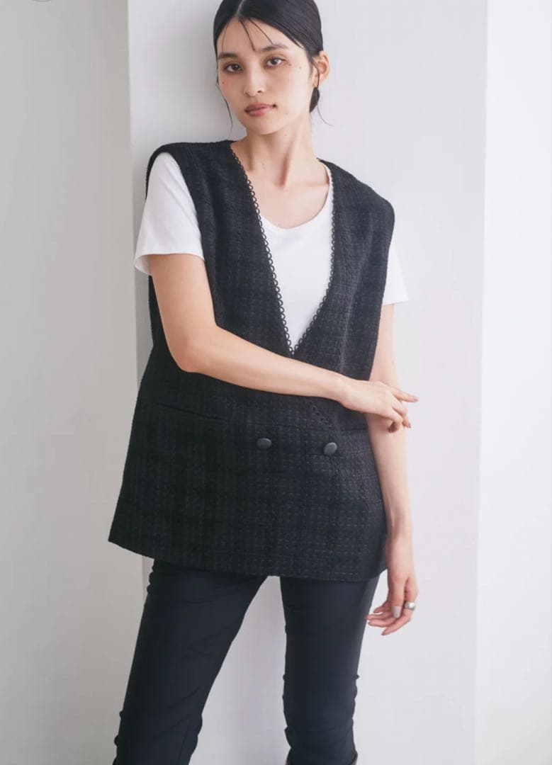 美品⭐︎connse ツイードベスト