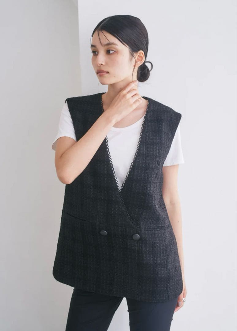 美品⭐︎connse ツイードベスト