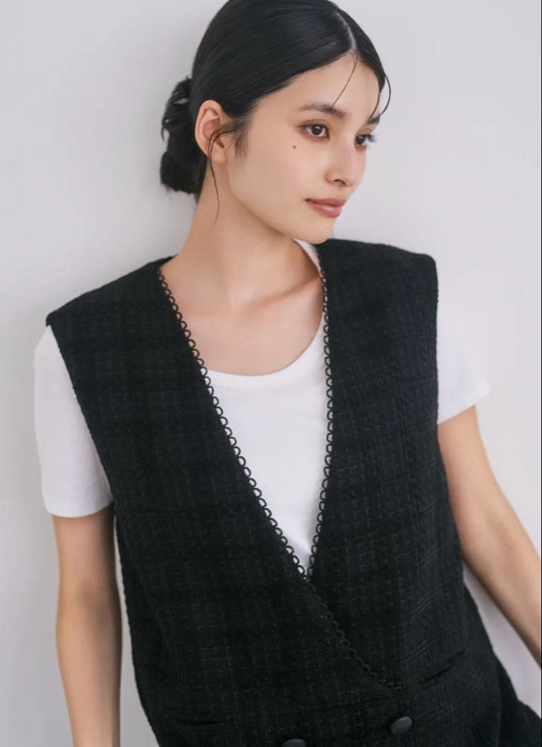 美品⭐︎connse ツイードベスト