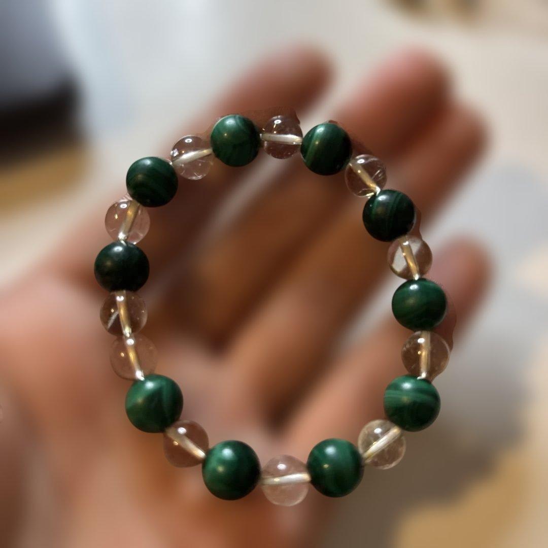 マラカイトと水晶たん！綺麗！すっごいズンとくる！