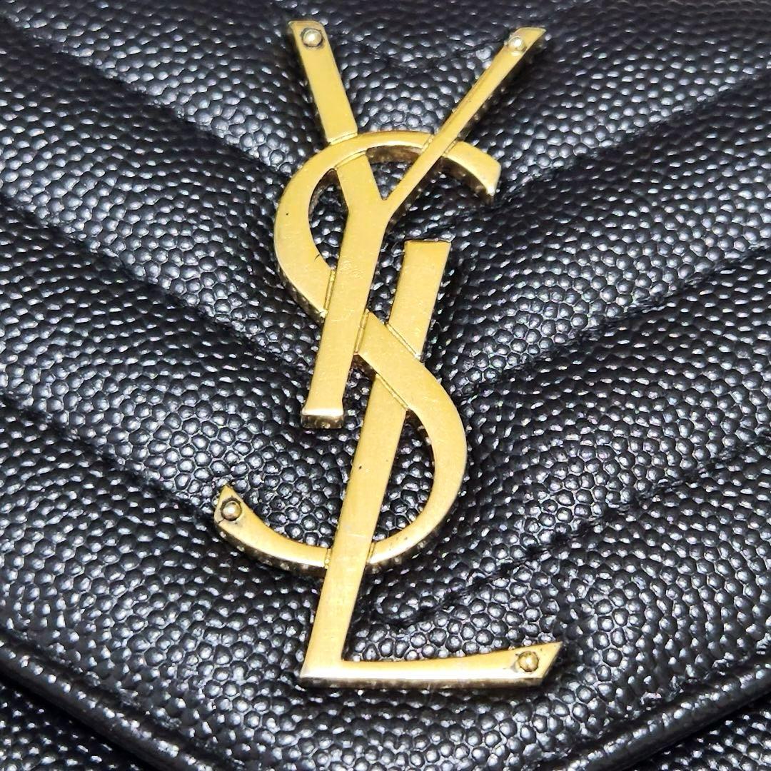 ✨未使用級✨サンローラン　長財布　二つ折り　カサンドラ　キャビアスキン　ブラック