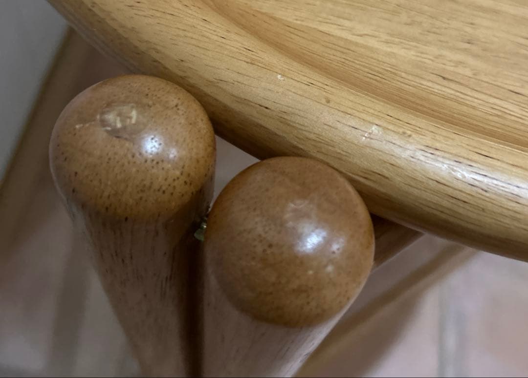 【manikoさま専用】北欧デザイン 木製　サイドテーブル キャスター③付き