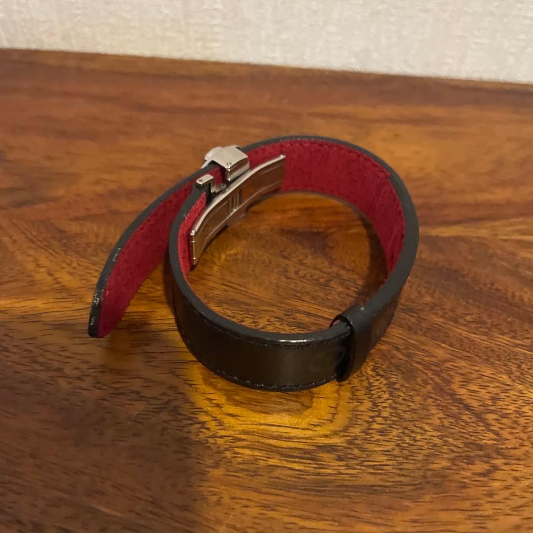 【美品】　ルイヴィトン モノグラム×フラワー　レザーバングル　ブラック