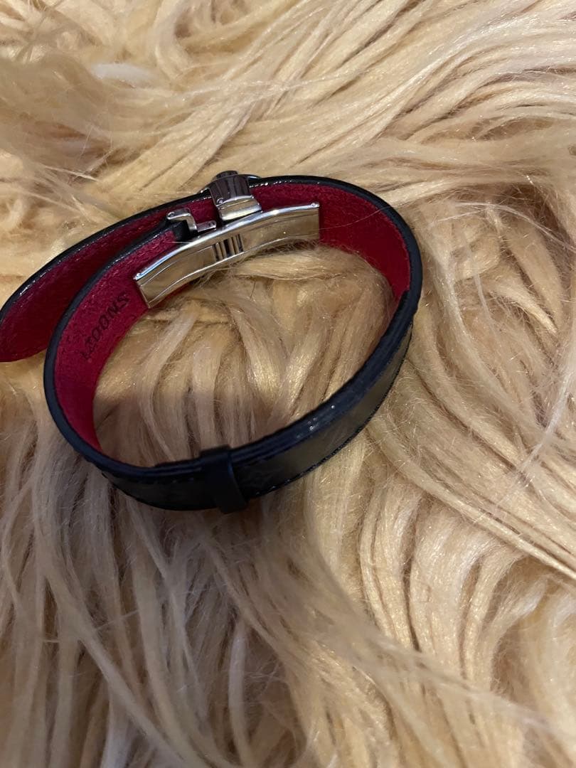 【美品】　ルイヴィトン モノグラム×フラワー　レザーバングル　ブラック