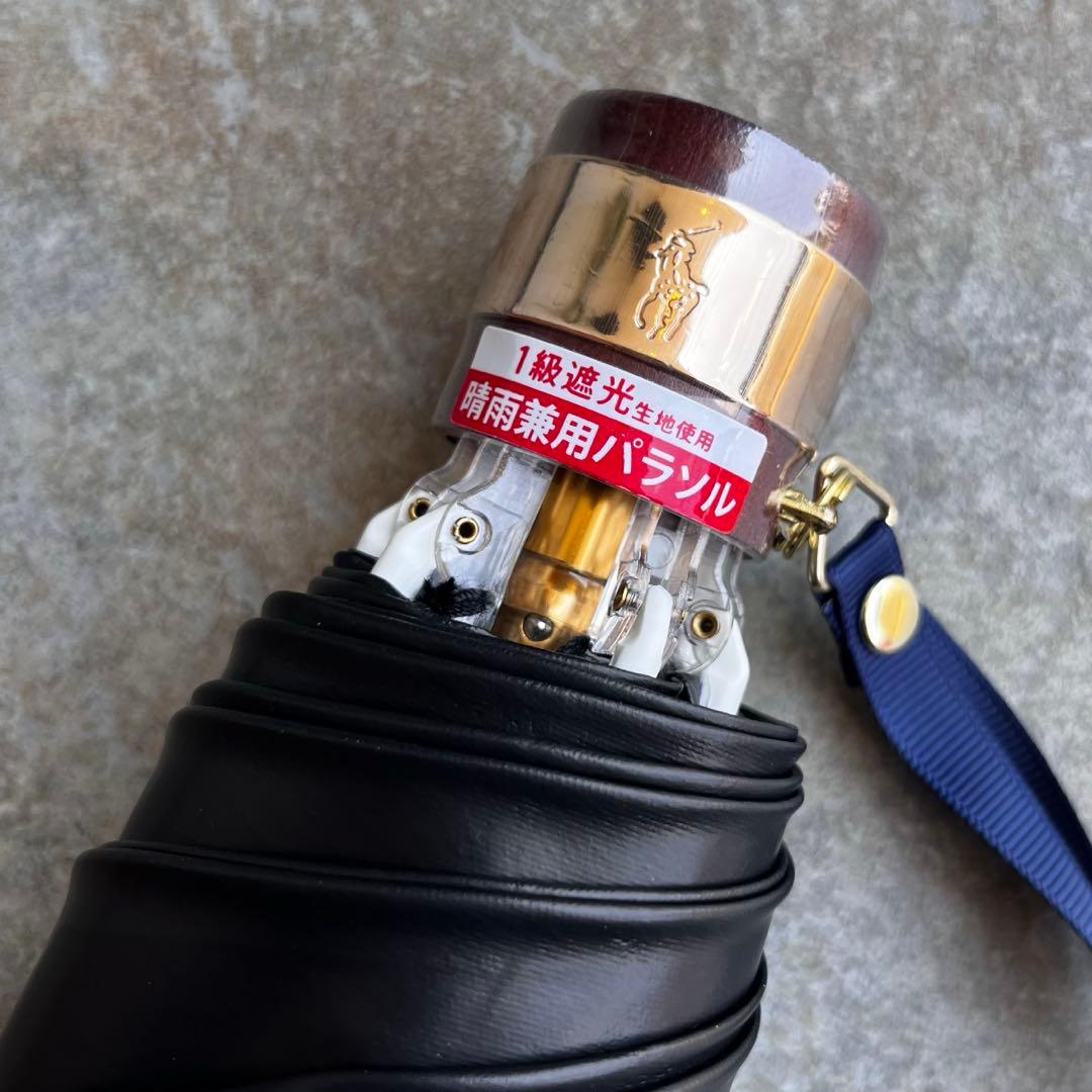 新品タグ付き✨ポロラルフローレン　晴雨兼用折りたたみ傘　遮熱効果　1級遮光　UV
