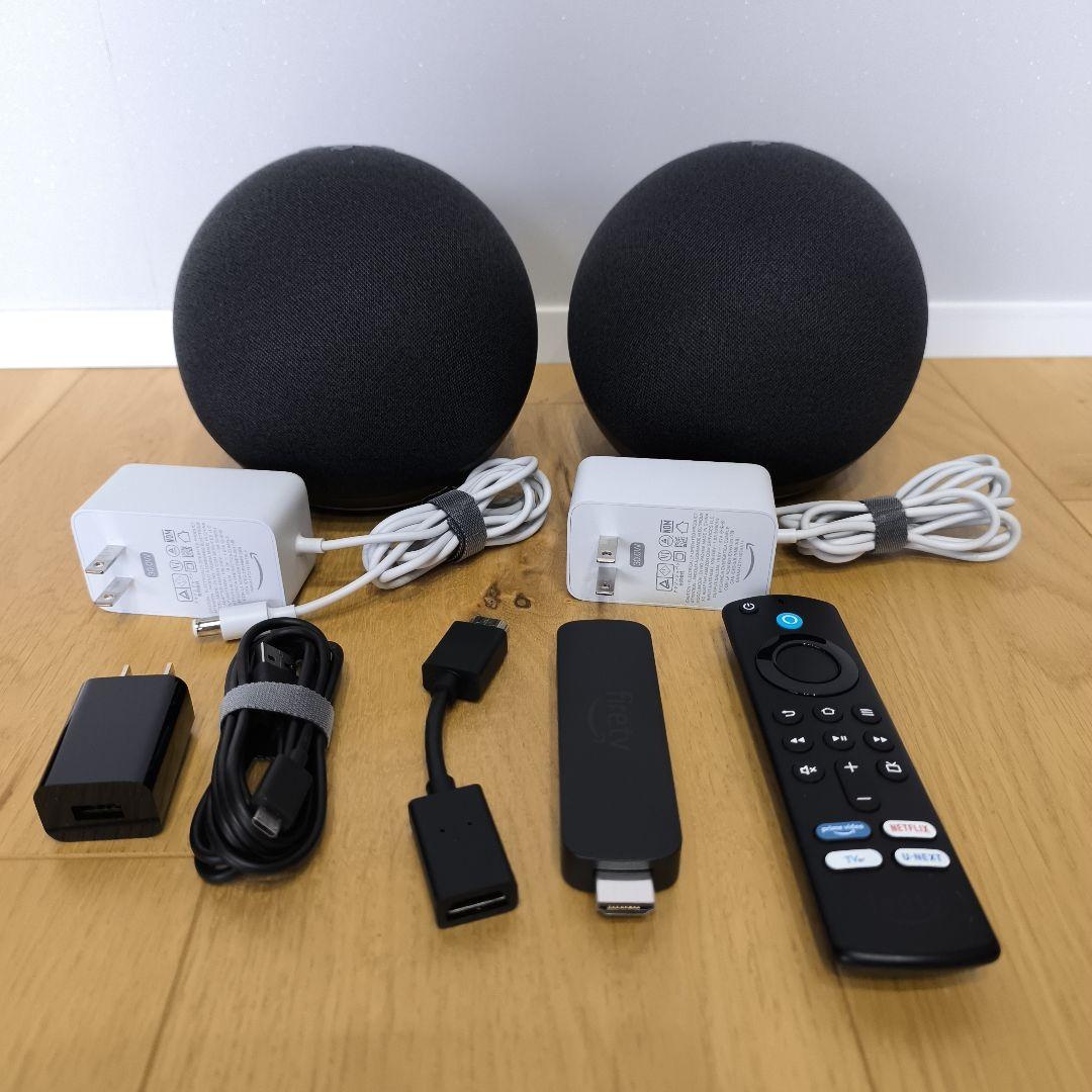 Echo 第4世代 ペア、Fire TV Stick 4k 第2世代
