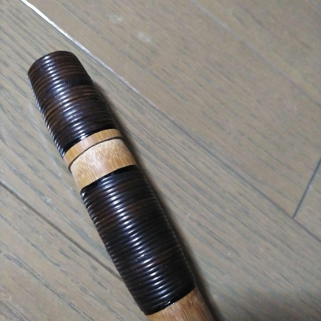 雅楽　龍笛　本管　煤竹　藤巻　(極太管)