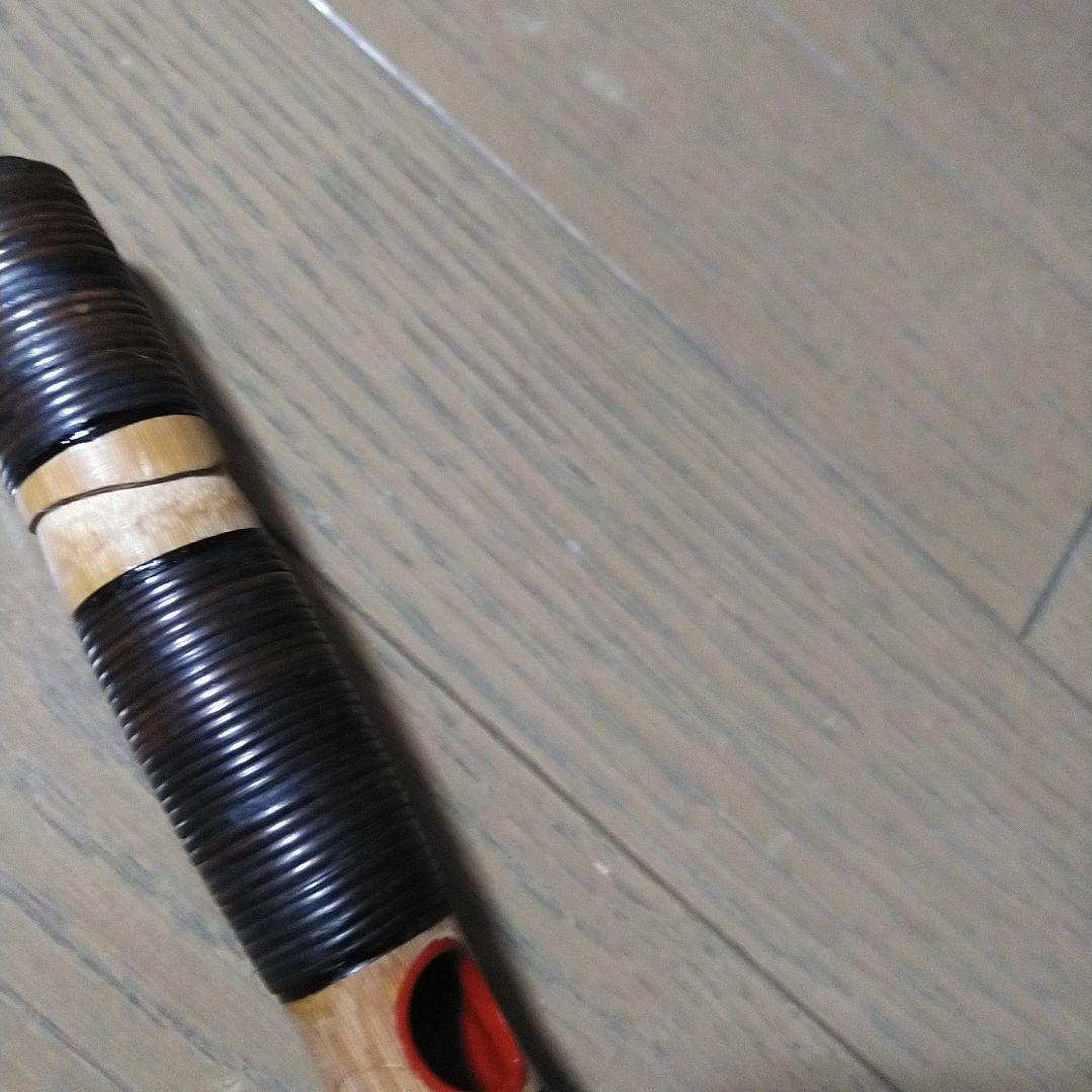 雅楽　龍笛　本管　煤竹　藤巻　(極太管)