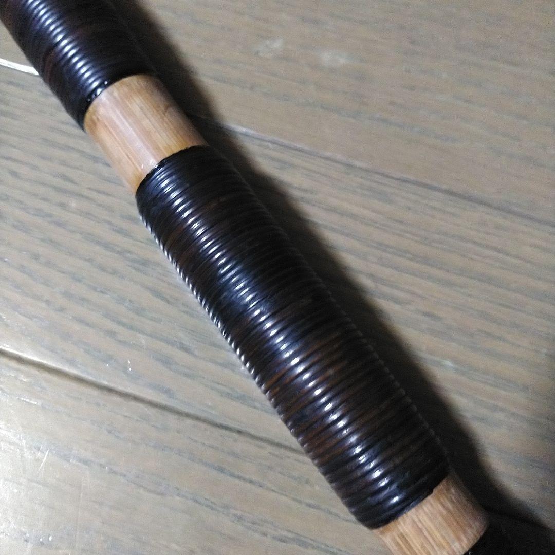 雅楽　龍笛　本管　煤竹　藤巻　(極太管)