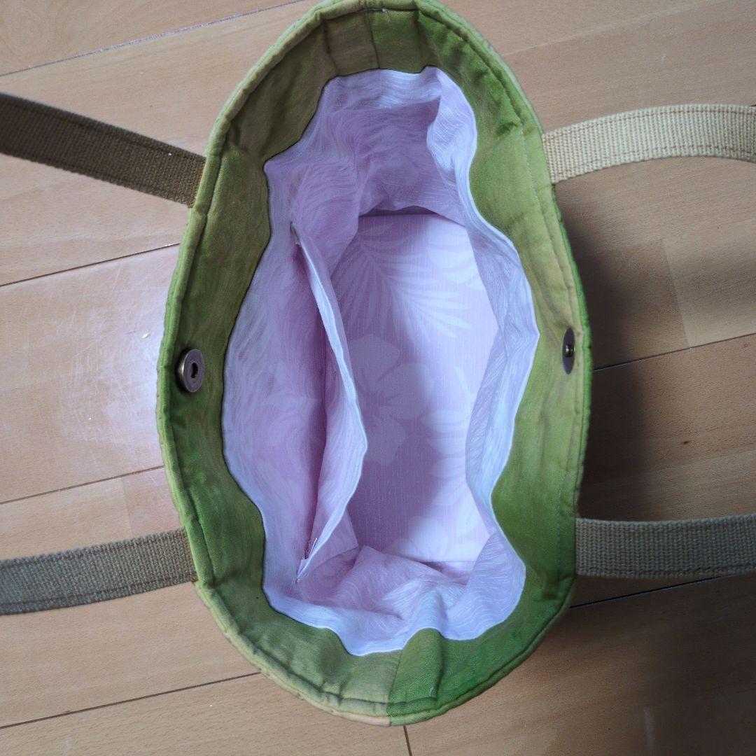 バードオブパラダイスのハワイアンキルトバッグ　ハンドメイド