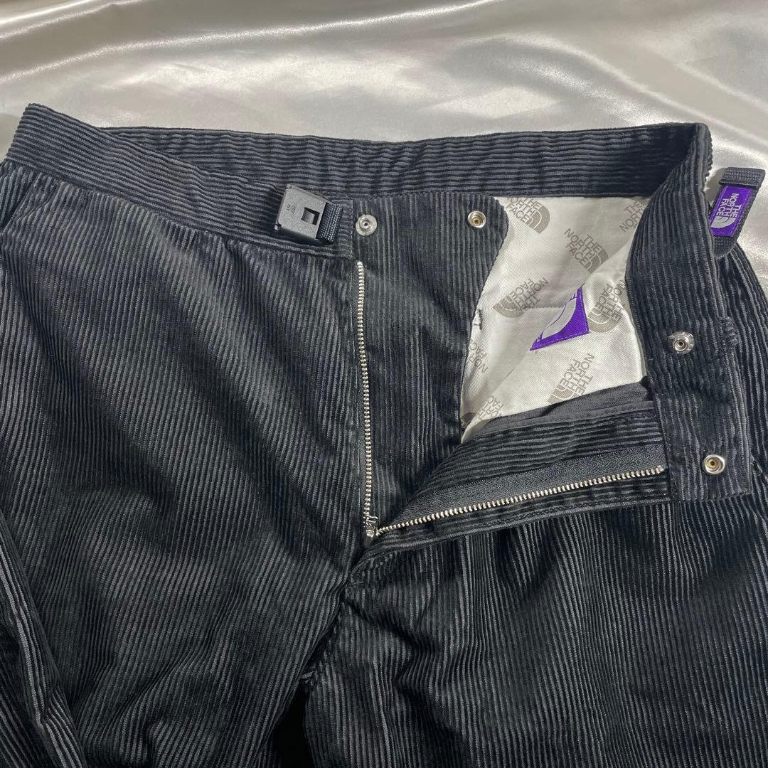 美品　ノースフェイスパープルレーベル　ナナミカ　ワイドパンツ　コーデュロイ　黒