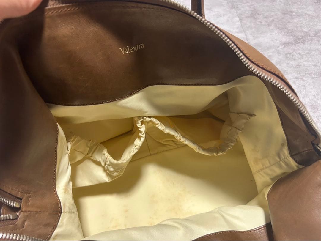 Valextra ブラウン レザートートバッグ