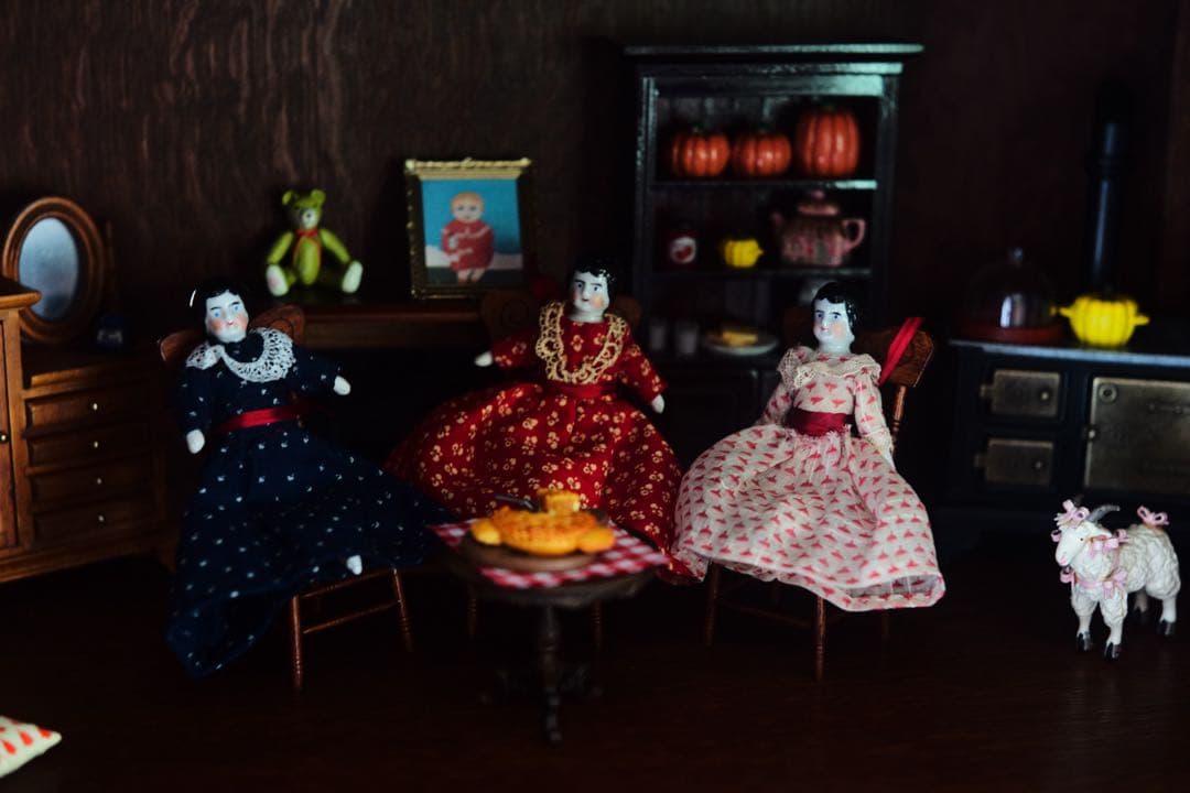 チャイナヘッドドール ミニチュア ドールハウス ブライス ビスクドール