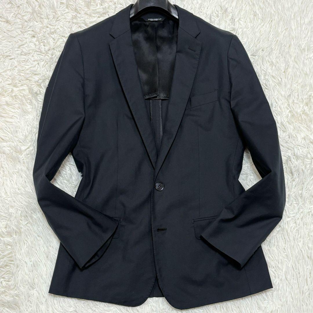 美品 ドルチェ&ガッバーナ マルティーニ テーラードジャケット 黒 シルク混