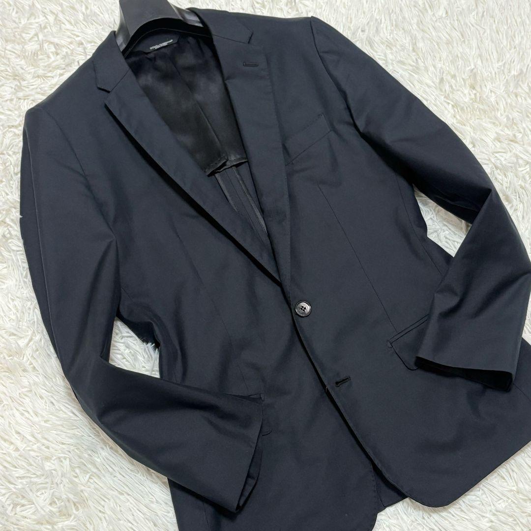 美品 ドルチェ&ガッバーナ マルティーニ テーラードジャケット 黒 シルク混