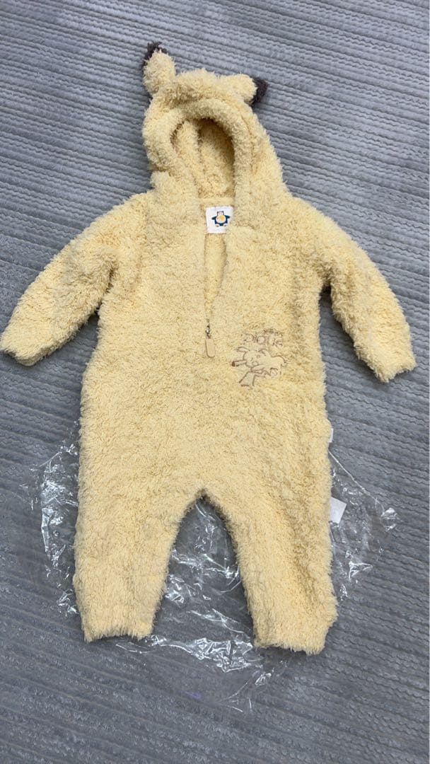 ポケモン フリースロンパース ベージュ ~95cm