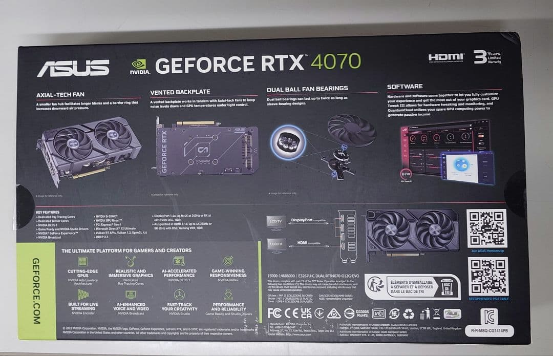 【中古】RTX 4070 EVO OC 12GB