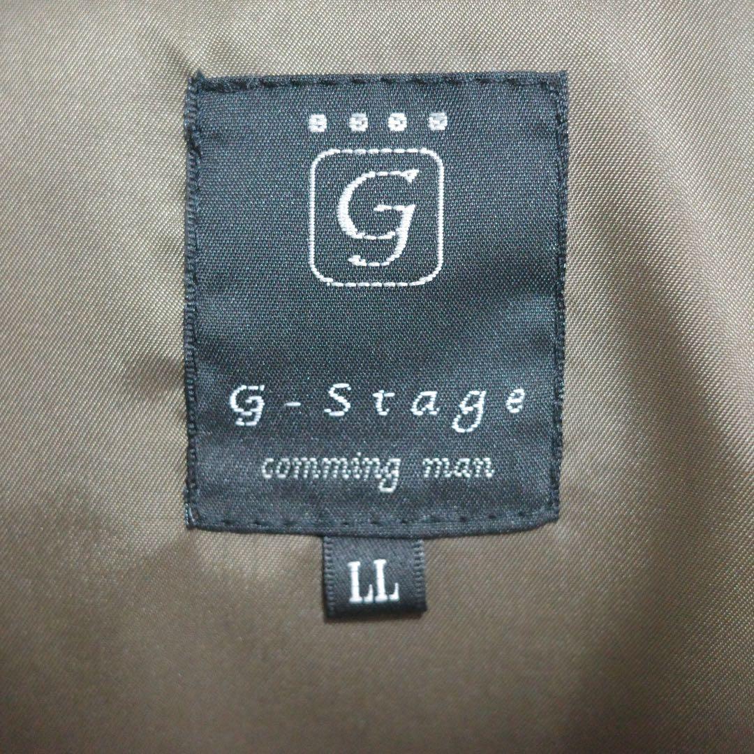 G-Stage ラムレザーテーラードジャケット　羊革　グレージュ　オフホワイト