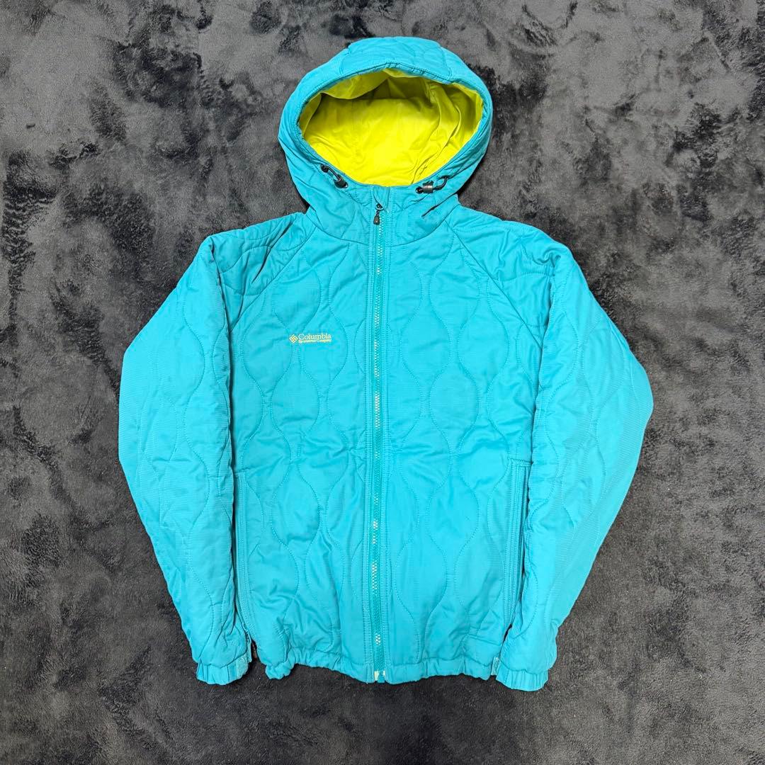 Columbia hooded puffer jacket テック　ターコイズ