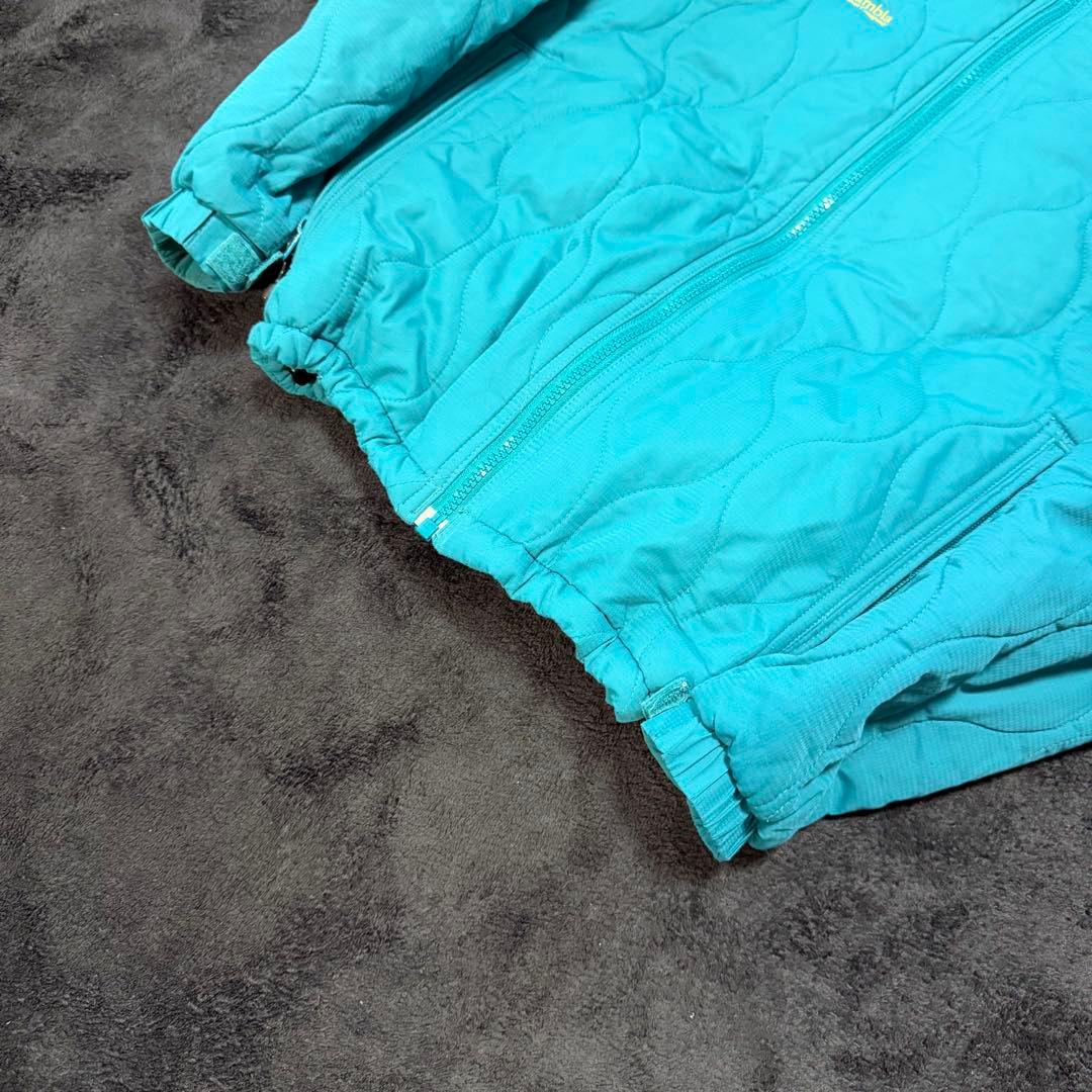 Columbia hooded puffer jacket テック　ターコイズ