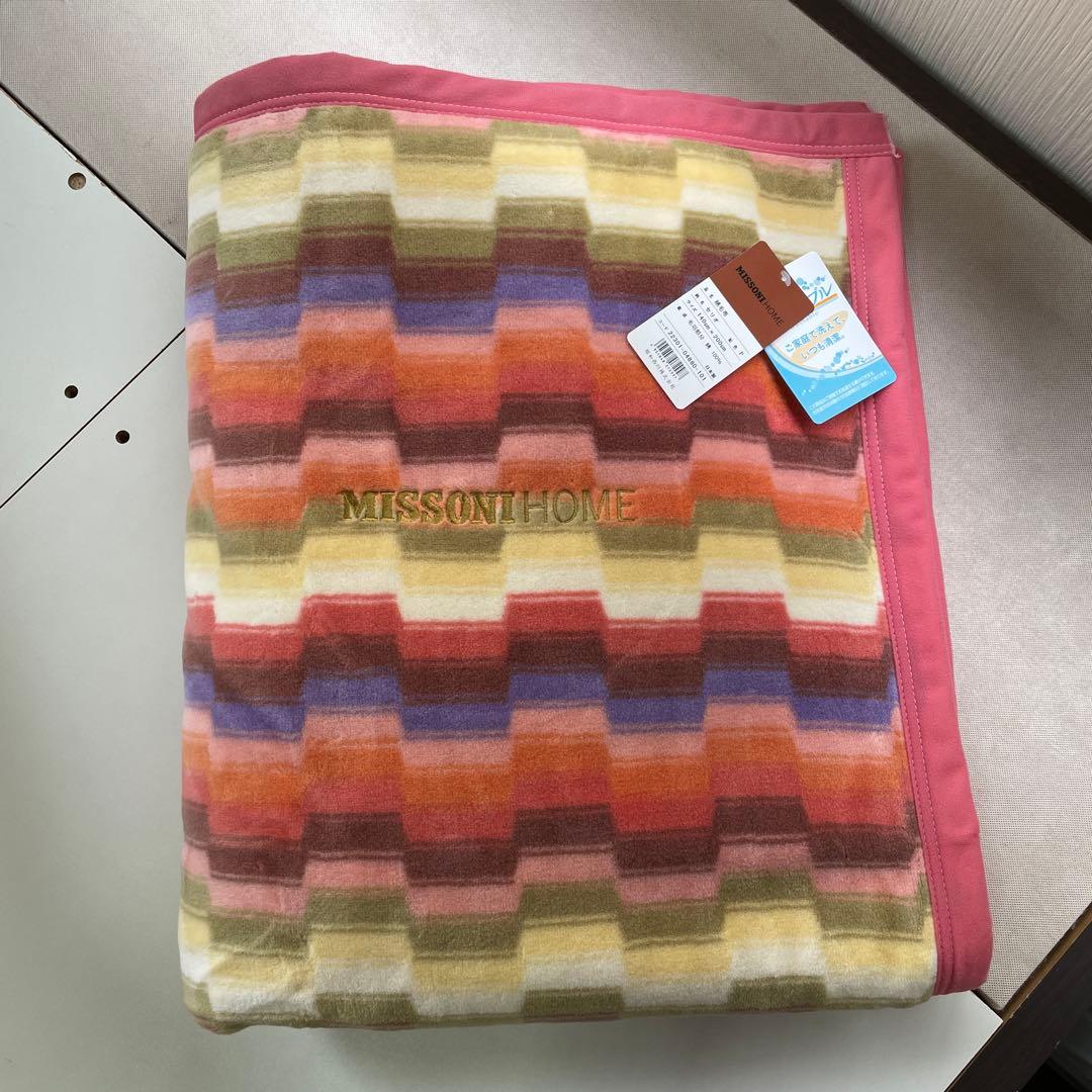 希少品 新品未使用 ミッソーニ MISSION 綿毛布