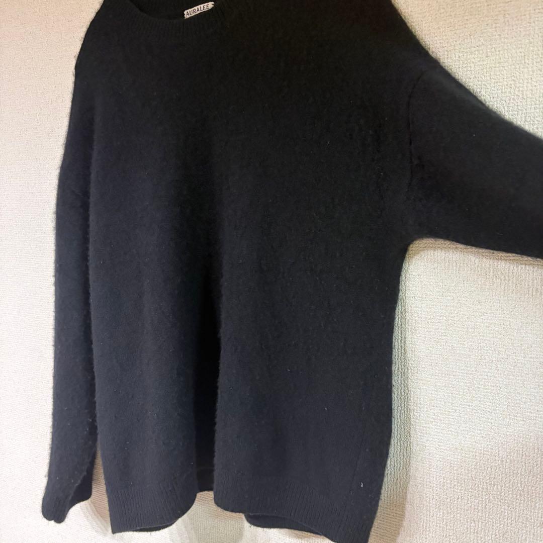 AURALEE BABY CASHMERE KNIT ブラック　カシミヤ100%