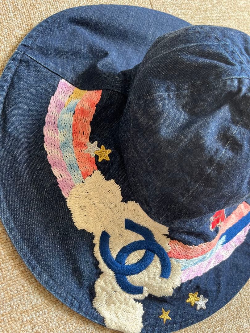 CHANEL シャネル デニム バケットハット 帽子 夜間飛行 ココマーク M
