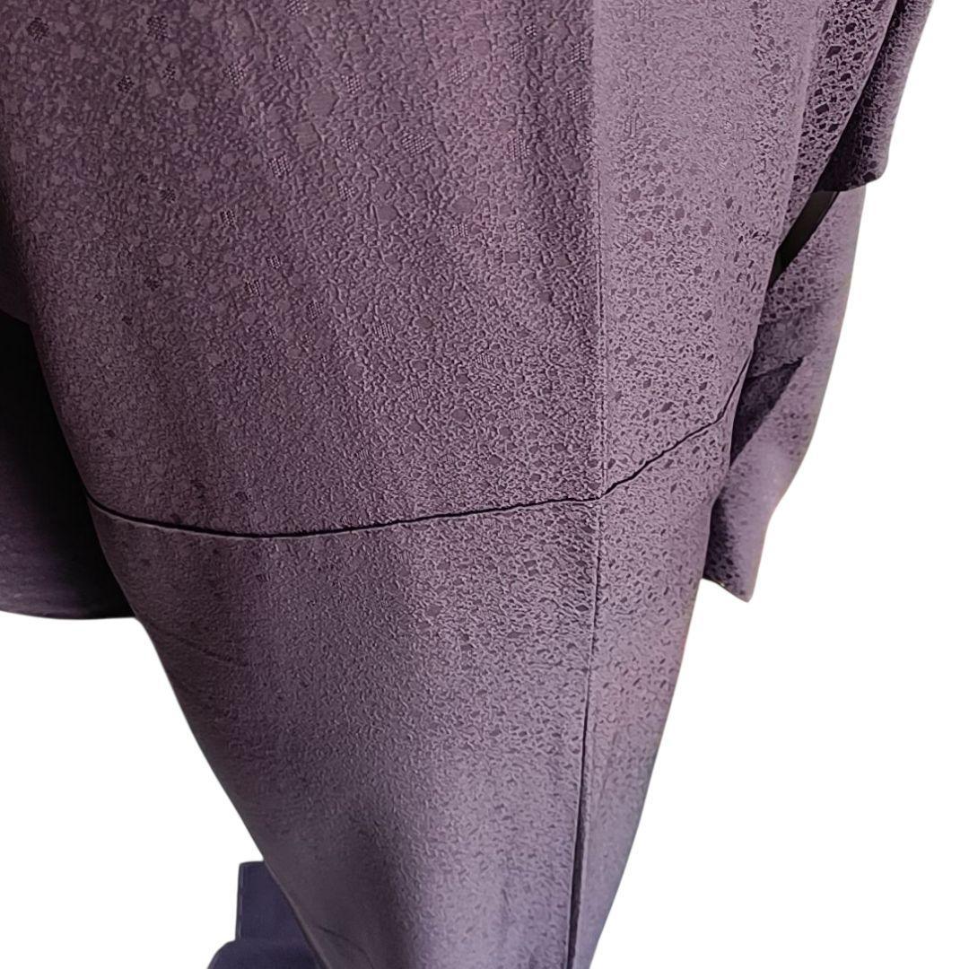 LULU41 着物 正絹 色無地 紫 美品 トールサイズ