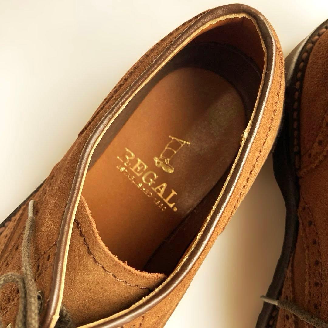 [ほぼ新品]✨REGALリーガル スウェード✨ウィングチップシューズ ローファー