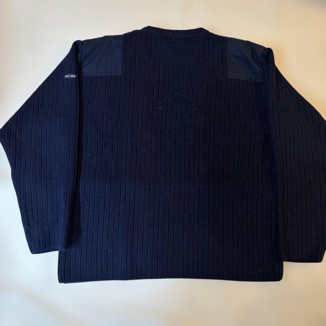 Saint James ミリタリーデザインセーター ネイビー